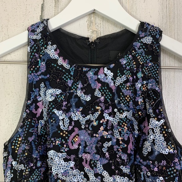 Aidan Mattox Sequin A-Line Mini Halter Dress - Picture 7 of 14